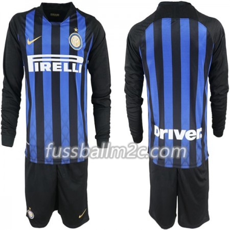 Fußballtrikots Inter Mailand Kinder Heim Trikotsatz 2018-2019 Langarm